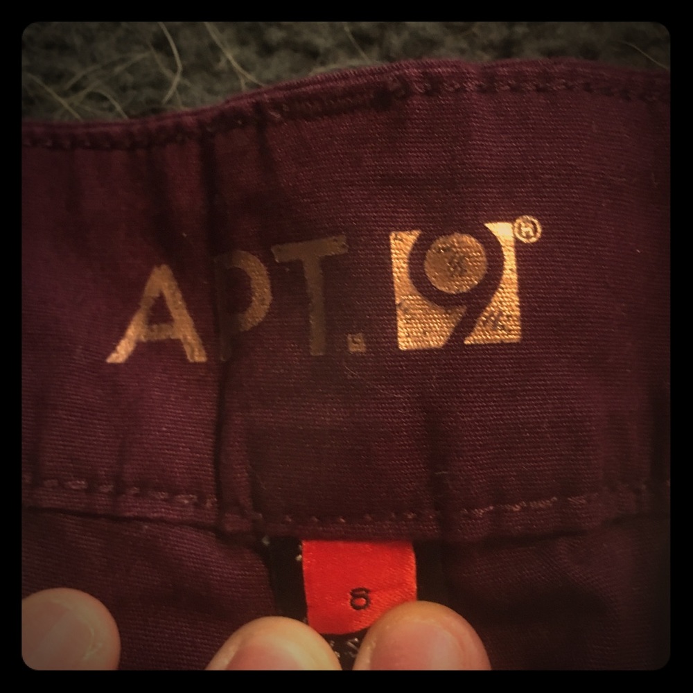 Burgundy shorts